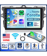 4+64 For TOYOTA COROLLA 2009-2013 Apple Carplay Android 13 Car Stereo Ra... - $2,109.57 MXN
