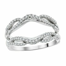 2.00 Carat Round Cut Diamond 14k White Gold Over Enhancer Wrap Engagement Ring - £84.28 GBP