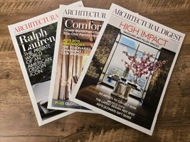 LOT OF 3 Architectural Digest Magazines - Sept, Oct, Dec 2013 - $18.89