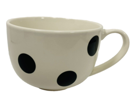 Kate Spade Lenox Latte Jumbo Coffee Mug Deco Dot Black Polka All In Good... - £22.29 GBP