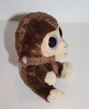 Ty Beanie Boos Plush Coconut Monkey 6&quot; Beanbag Purple Eyes Stuffed Soft ... - $9.75