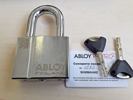 ABLOY PL 350/50 T PROTEC2 Hardened Steel Padlock/With 2 Keys And ID Card - $260.00