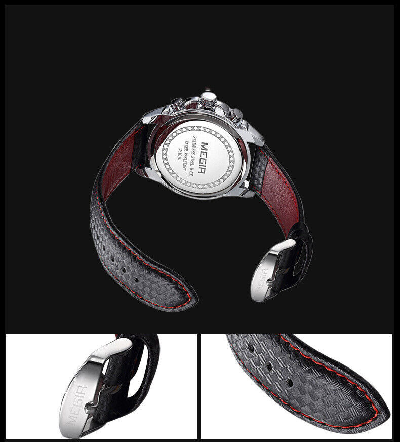 Primary image for "MEGIR" Multifunctional Chronograph Fashion Luminous Steel Case Quartz Watch