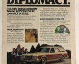 Vintage Dodge Diplomat 1977 Print Ad Advertisement PA4 - £5.41 GBP
