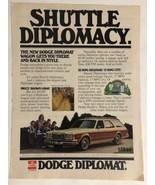 Vintage Dodge Diplomat 1977 Print Ad Advertisement PA4 - £5.42 GBP