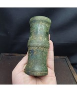 BOTELLA DE TABACO DE JADE TALLADA CON DECORACIÓN DE DRAGÓN ANTIGÜEDADES... - $117.73