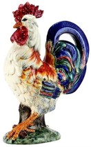 Sculpture Rooster Of Fortune Alberto Large Ceramic Handmade Hand-Painted - £550.05 GBP