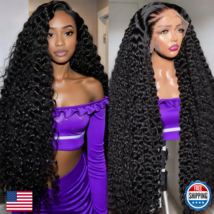Lemeiily 30 Inch Deep Wave Lace Front Wigs Human Hair 13X6 Hd Transparen... - $207.09