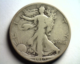 1919-D Walking Liberty Half Very Good Vg Nice Original Coin Bobs Coins Fast Ship - £68.41 GBP