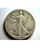 1919-D WALKING LIBERTY HALF VERY GOOD VG NICE ORIGINAL COIN BOBS COINS F... - £68.94 GBP