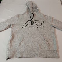 American Eagle Outfitters Men's Gray Cotton Blend Hoodie Pullover Sweatshirt M image 11