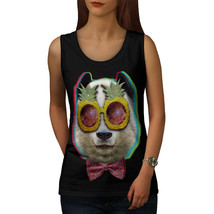 Panda Space Glasses Funny Tee Tropic Bear Women Tank Top - £9.86 GBP