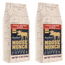 Moose Munch by Harry &amp; David, Maple Brown Sugar Ground Coffee, 2/12 oz bags - £16.47 GBP