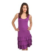 Peter Nygard Women&#39;s Purple Sleeveless Tiered Tank Stretchy Casual Dress XL - £30.85 GBP
