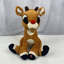 VTG Gemmy Rudolph The Red Nosed Reindeer Singing Animated Plush 12&quot; - WORKS - £20.67 GBP