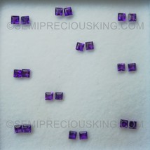 Natural Amethyst African Square Step Cut 2.5X2.5mm Indigo Purple Color VVS Clari - £1.59 GBP