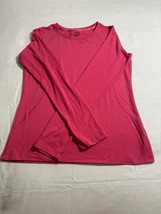 BCG Women’s Pink Cotton Blend Long Sleeves Pullover Shirt Top Size Medium image 6