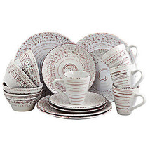 Elama Malibu Sands 16 pc Stoneware Dinnerware Set in Shell - $64.94