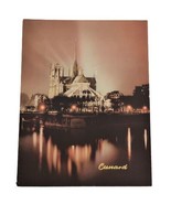 Vtg Menu Cunard RMS Mauretania 1963 Notre Dame Cathedral Paris Rare Ephe... - €21,70 EUR