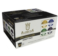 Aldecoa single serve coffee k cups variety pack 80 count - £78.86 GBP