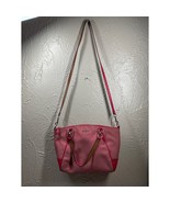 Coach Medium Kelsey Pink Red Jacquard Satchel Crossbody Bag F57244 - $1,641.07 MXN