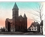 Sacred Cuore Cattolica Chiesa Reedsburg Wisconsin Wi 1914 DB Cartolina P24 - $5.08