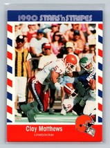 Clay Matthews #18 1990 Asher Candy Stars &#39;n Stripes Cleveland Browns - £1.59 GBP
