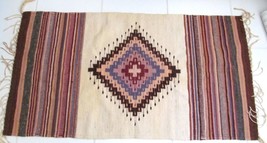 Southwest Wool Rug Tapestry Wool Woven Tribal 54.5&quot;x29.5&quot; Vintage Estate - £99.91 GBP