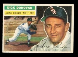 Vintage Baseball Card Topps 1956 #18 Wb Dick Donovan Pitcher Chicago - £7.73 GBP