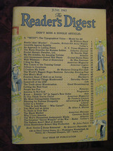 Reader&#39;s Digest June 1943 Don Wharton Wallace Stegner John Patric Max Eastman - £6.36 GBP