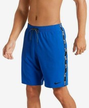 Mens Nike Swim Logo Tape Racer Volley Shorts Royal Blue - XXL/XL/Large - Nwt - £26.45 GBP