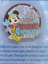 Disney - Seasons Greetings Mickey Mouse Pin 2021 - Resort Cast Members - £29.41 GBP