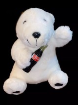 Vintage 1994 Coca Cola Brand Plush Collection Polar Bear 7&quot; White With Bottle - £10.38 GBP