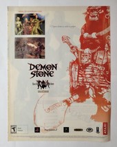 Demon Stone PS2 Xbox PC 2004 Magazine Print Ad Dungeons and Dragons Wizards - £10.11 GBP
