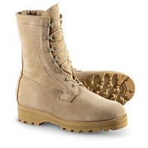 Military Issue GORE-TEX Tan Combat Boots Cold Weather 9 Reg. Nice Cl EAN Vibram - £42.72 GBP
