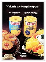 Dole Canned Pineapple Which is the Best Vintage 1976 Full-Page Magazine Ad - $7.76