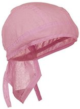 Doo Rag Du Rag Do Cotton Bandana Head Wrap Solid Color Chemo Cap (Pink) - £7.83 GBP