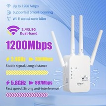 2.4GHz/5 Dual Band 1200Mbps WIFI Range Extender/Signal Booster. - £14.69 GBP
