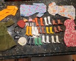 Vintage Doll Clothes &amp; Accessories Lot Barbie Handmade Dresses PLEASE READ - £58.63 GBP