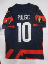 Christian Pulisic USA USMNT 2021 Gold Cup Stadium Blue Red Away Soccer Jersey - $90.00