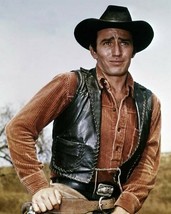 James Drury poses with hand on gunbelt as The Virginian 11x17 poster - £15.73 GBP