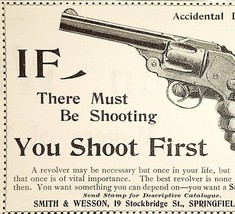 1895 Smith &amp; Wesson Revolver Hammerless Victorian Gun Advertisement Firearm 2 - £21.51 GBP