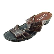 Josef Seibel Size 37 M Brown Slides Leather Women Sandal Shoes - £15.46 GBP