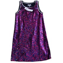 MIA NEW YORK Leopard Print Pink/Purple Sequin Dress Small NWT - $38.40