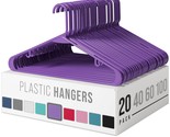 Clothes Hangers Plastic 20 Pack - Purple Plastic Hangers - Makes The Per... - £22.01 GBP