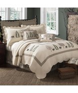 Donna Sharp Bear Creek Quilt QUEEN 3- Piece Rustic Lodge Cabin Country T... - £233.97 GBP