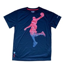 AND1 Basketball Dunk Youth T-shirt Black Red Size XL 14/16 - £5.03 GBP