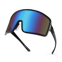 Vision Sports Cycling Sunglasses One Piece Visor Outdoor Windproof Glass... - $38.99