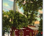 St Mary&#39;s Church Bangor Maine ME UNP Linen Postcard Y7 - £1.56 GBP
