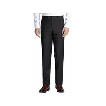 Men Renoir Flat Front Slacks 100% Soft Wool Super 140's Classic Fit 508-1 Black image 8